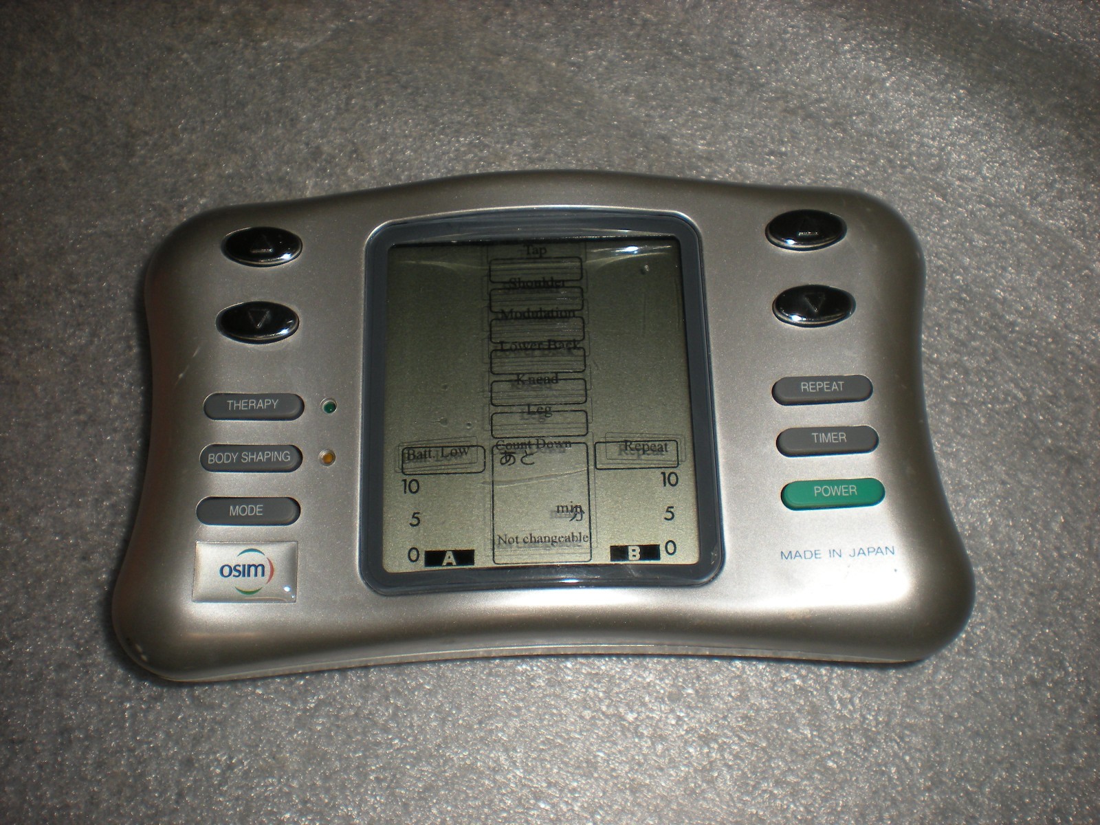 Osim OS-205 Pro Therapist Body Massager Remote Controller ONLY NO PADS