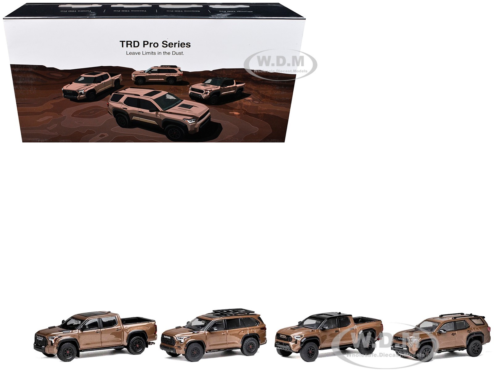 TOYOTA TRD PRO MUDBATH 4 CAR SET LTD ED 200 PCS 1/64 DIECAST BY GCD DTG0043-MB