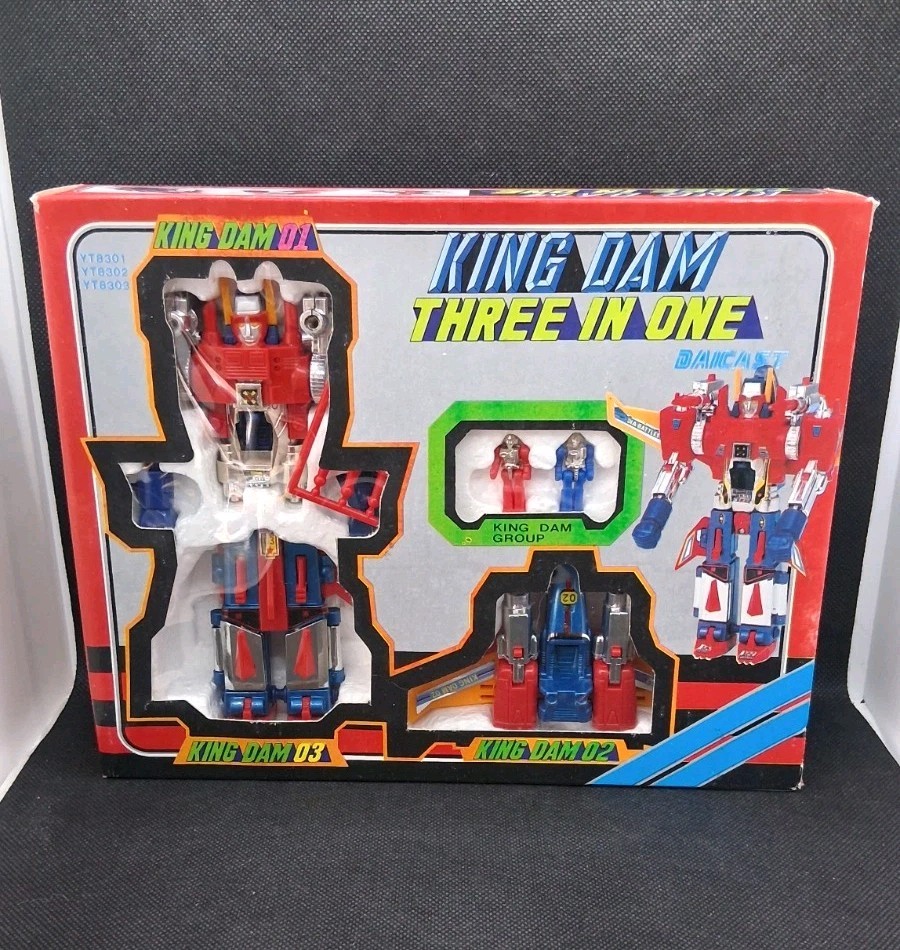 Vintage 1980\'s KingDam 01, 02, 03 Three in one KO Takara Diaclone Dia-Battles Vintage 1980\'s KingDam 01, 02, 03 Three in one KO Takara Diaclone Dia-Battles