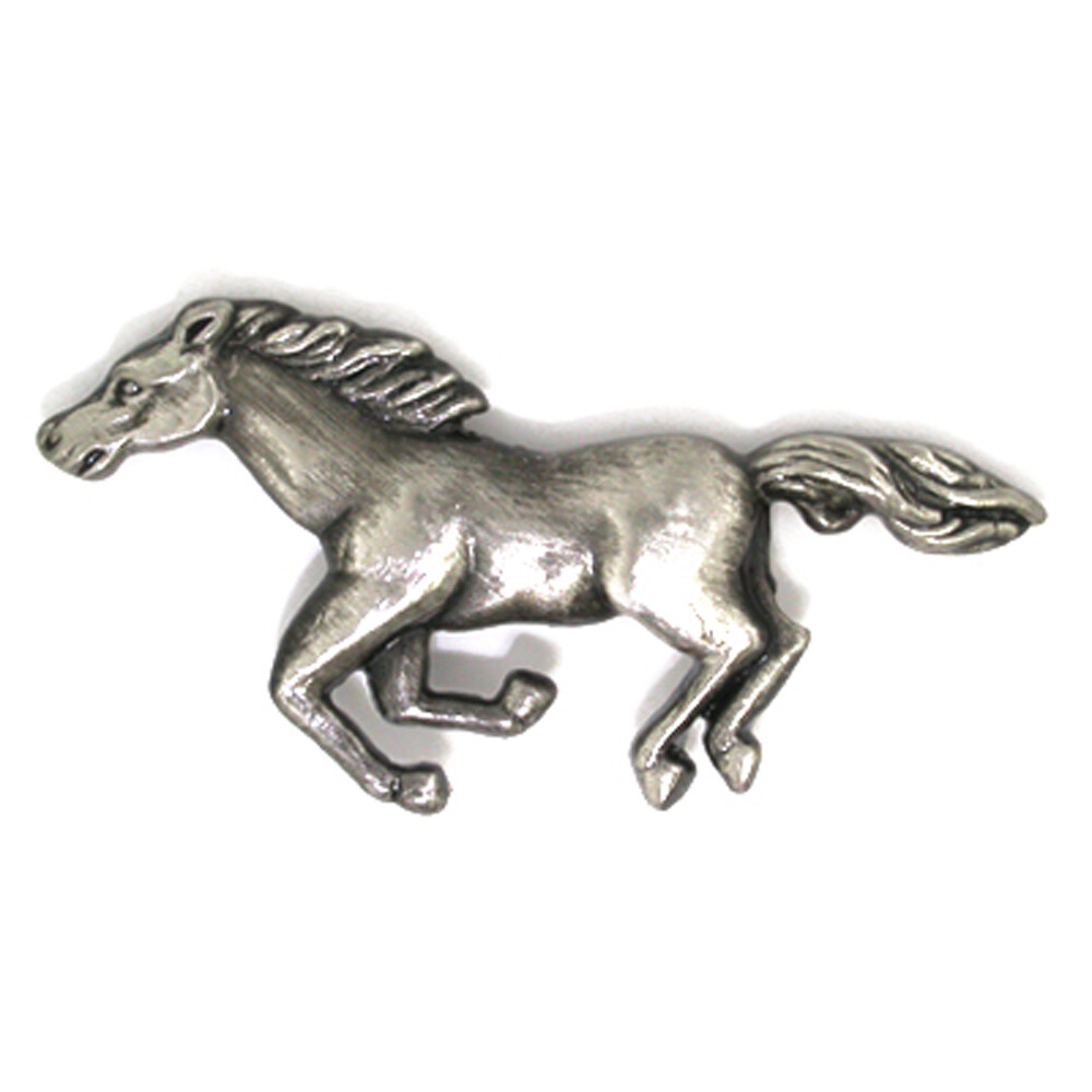 PinMart\'s Antique Silver Wild Horse Animal Lover Lapel Pin