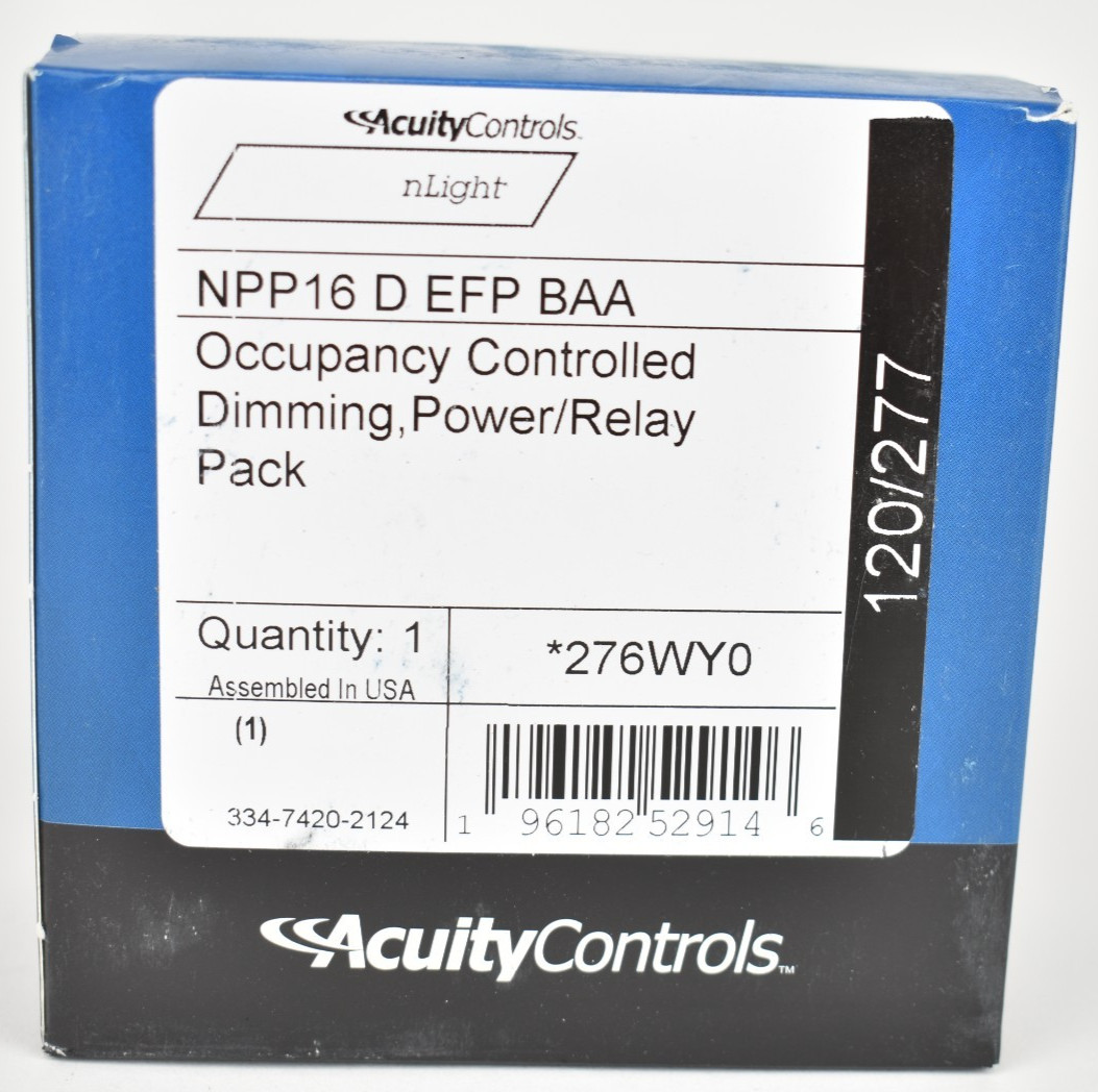 Acuity nLight NPP16 D EFP Power Relay Pack 0-10V Dimming 120-277V 16A BAA