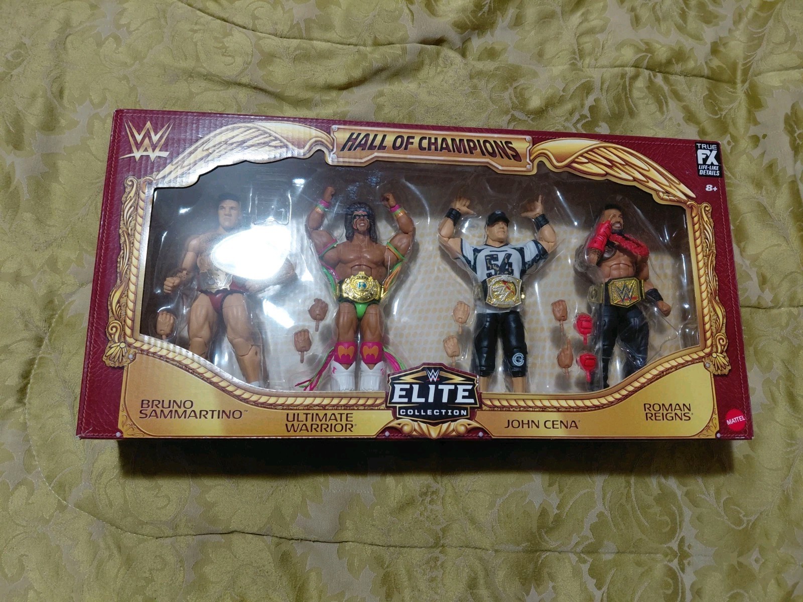 Wrestling Elite HALL Of CHAMPIONS 4-Pack NEW WARRIOR Cena REIGNS WWE 2025 RARE