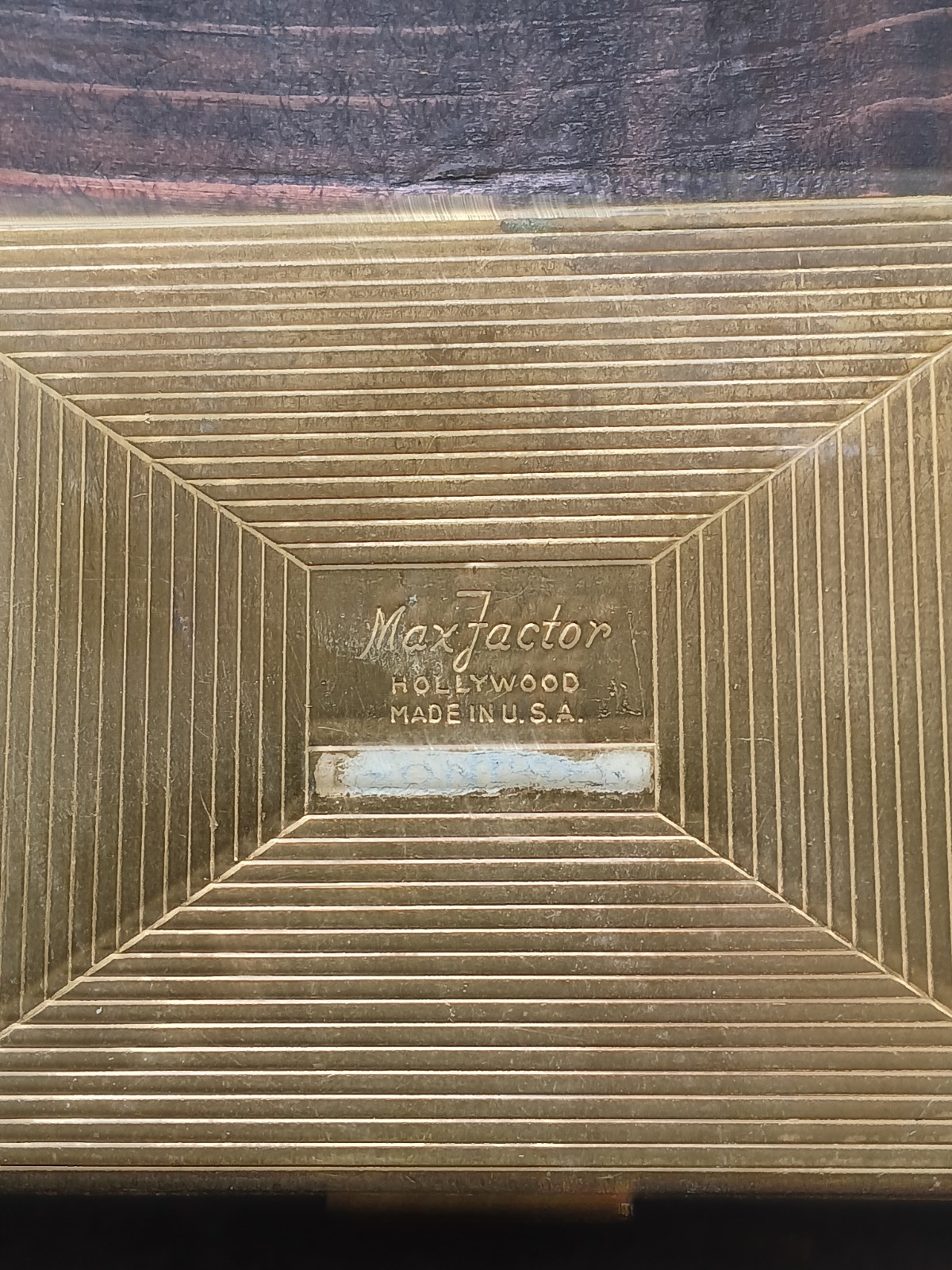 Vintage Max Factor Art Deco Makeup Vanity Case Loose Powder Rouge Mirror USA