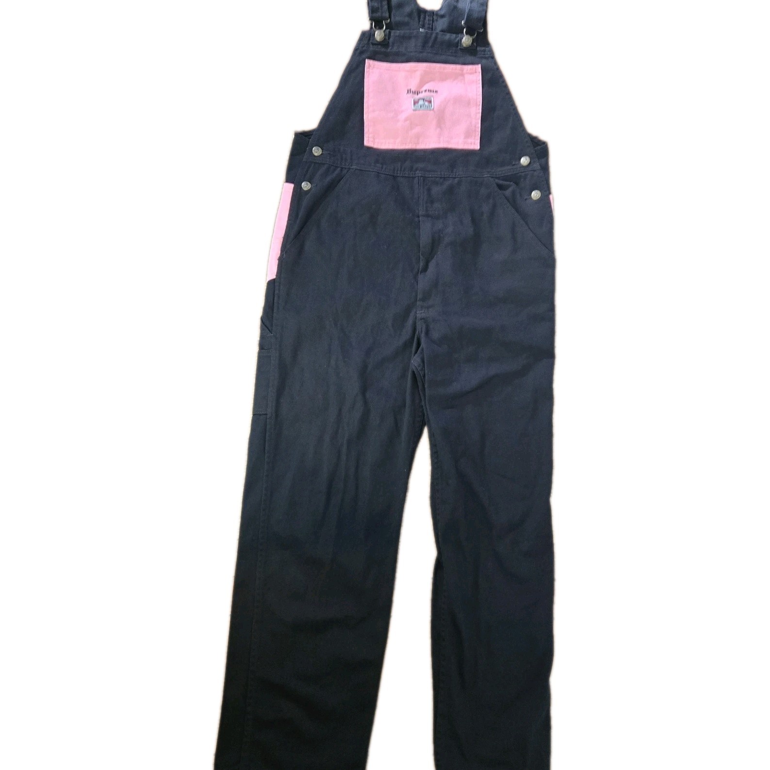 Authentic Supreme X Ben Davis Overalls Black/pink Sz Medium Hypebeast Verified