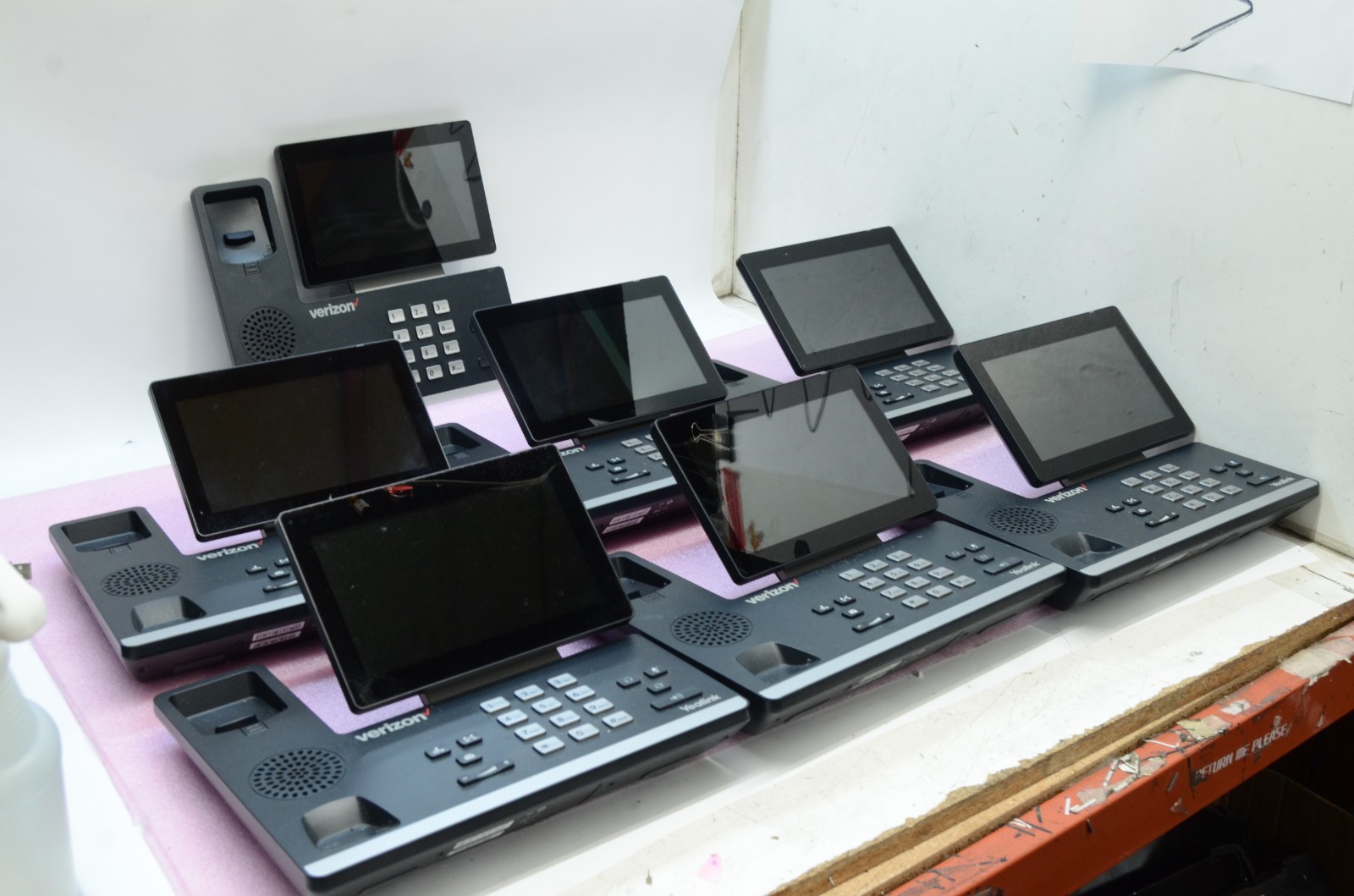 LOT -7 YeaLink SIP-T57W IP PoE Phone Touch Screen VERIZON *NO HANDSET*  T5-B6