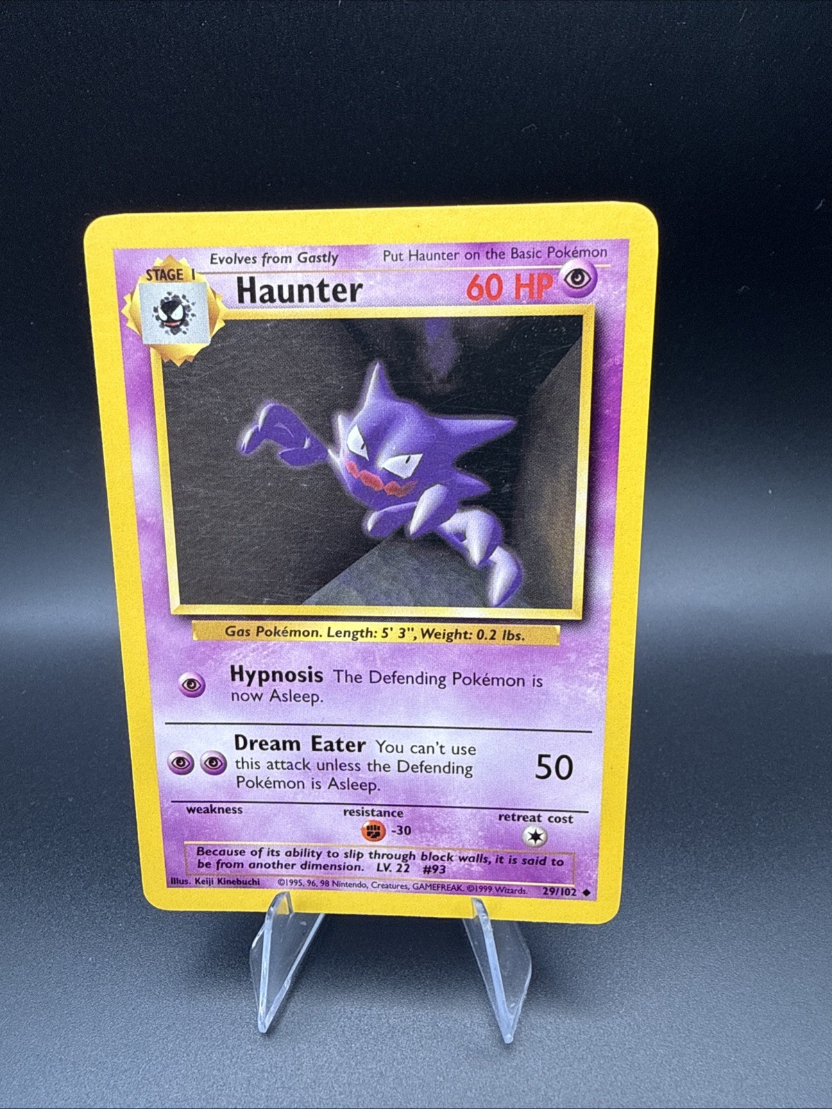 Pokémon TCG Haunter Base Set 29/102 Regular 1999-2000 Wizards Base Set Copyright