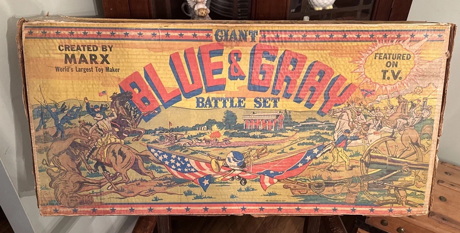 Marx 1961 Giant Blue And Gray Box Only