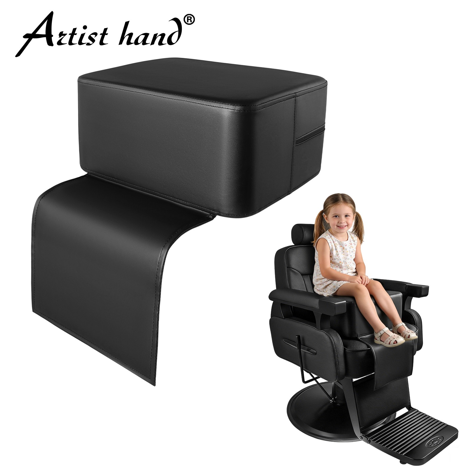 Black Child Booster Seat Cushion Barber Beauty Salon Spa Equipment Styling Chair Black Child Booster Seat Cushion Barber Beauty Salon Spa Equipment Styling Chair