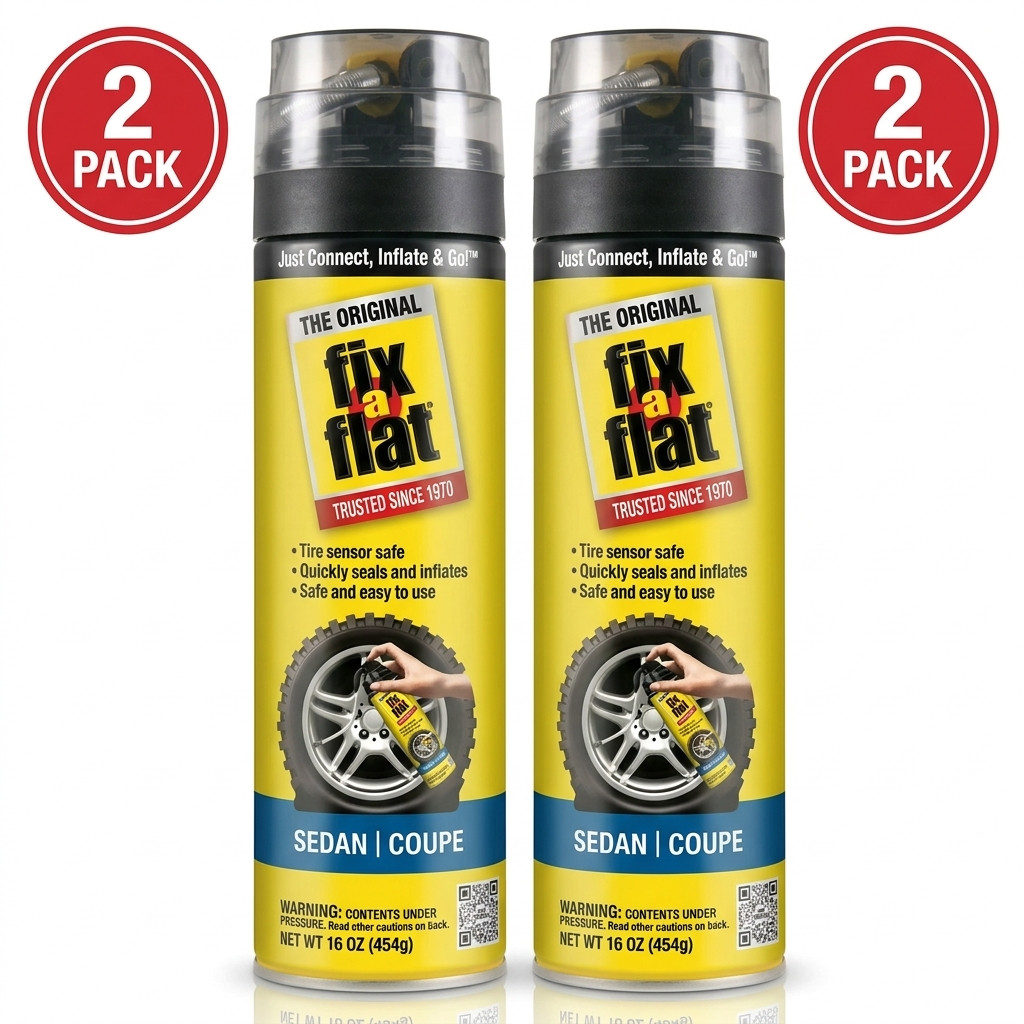 (2 Pack) Fix-A-Flat Tire Sealant 16oz (Standard Tires) - S60420 (2 Pack) Fix-A-Flat Tire Sealant 16oz (Standard Tires) - S60420