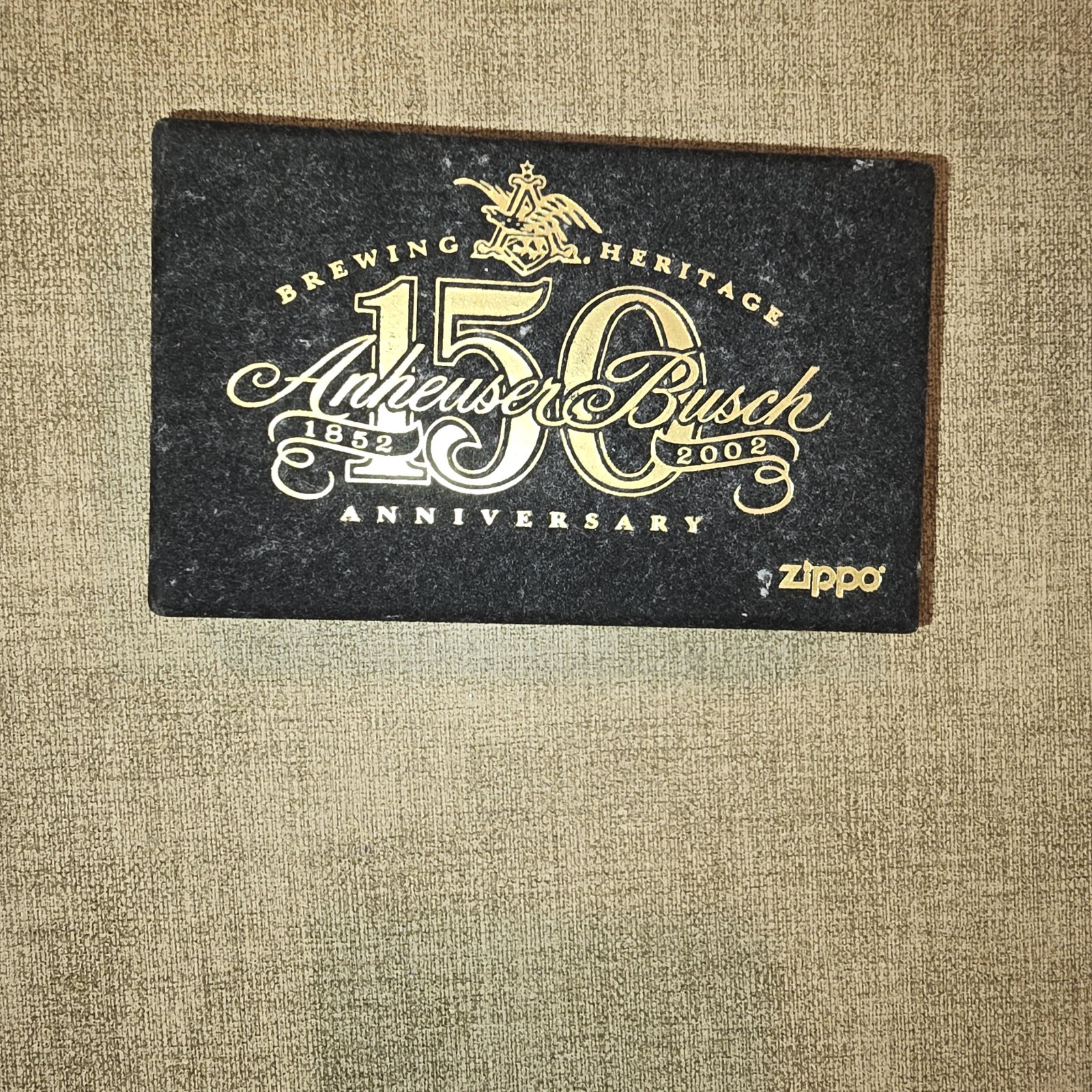 Anheuser-Busch 150th Anniversary Zippo Velvet Box Limited Edition- 806 Of 999 Anheuser-Busch 150th Anniversary Zippo Velvet Box Limited Edition- 806 Of 999