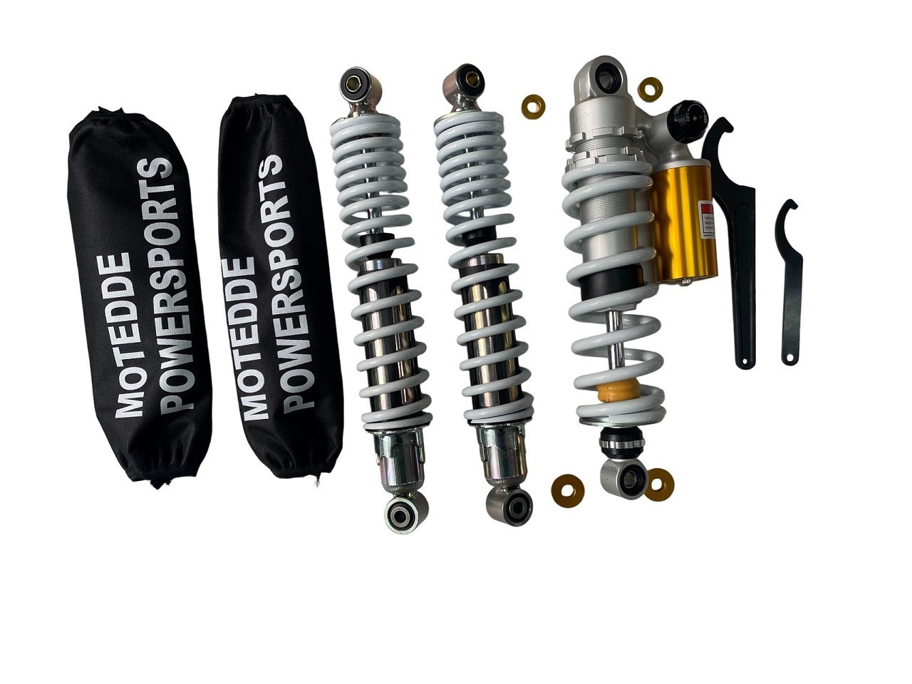 3PC Front&Rear Shocks Absorbers Fit Yamaha Banshee YFZ350 1987-2006 White Spring