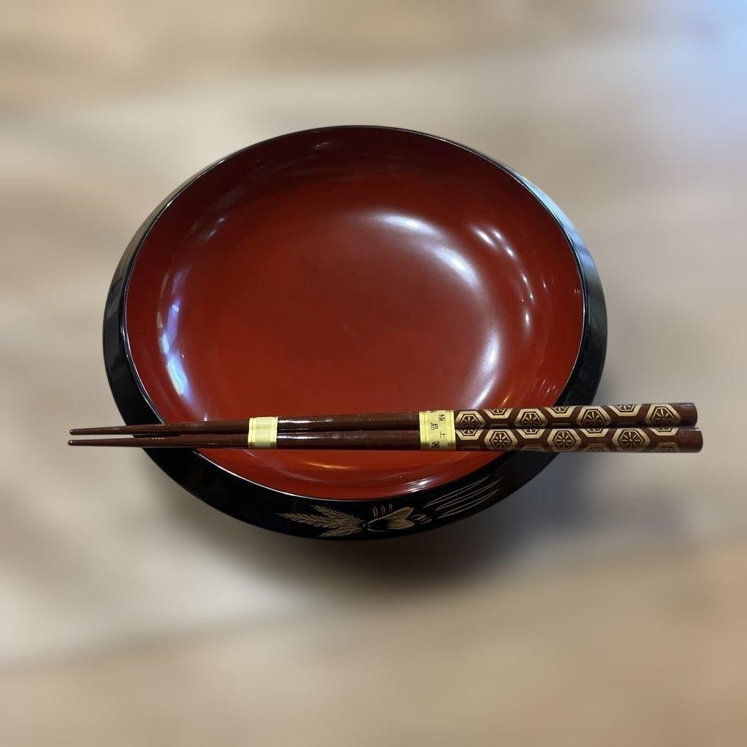 Wajima Nuri Bowl & Chopsticks Set Traditional Lacquerware Kitchen & Dining Wajima Nuri Bowl & Chopsticks Set Traditional Lacquerware Kitchen & Dining