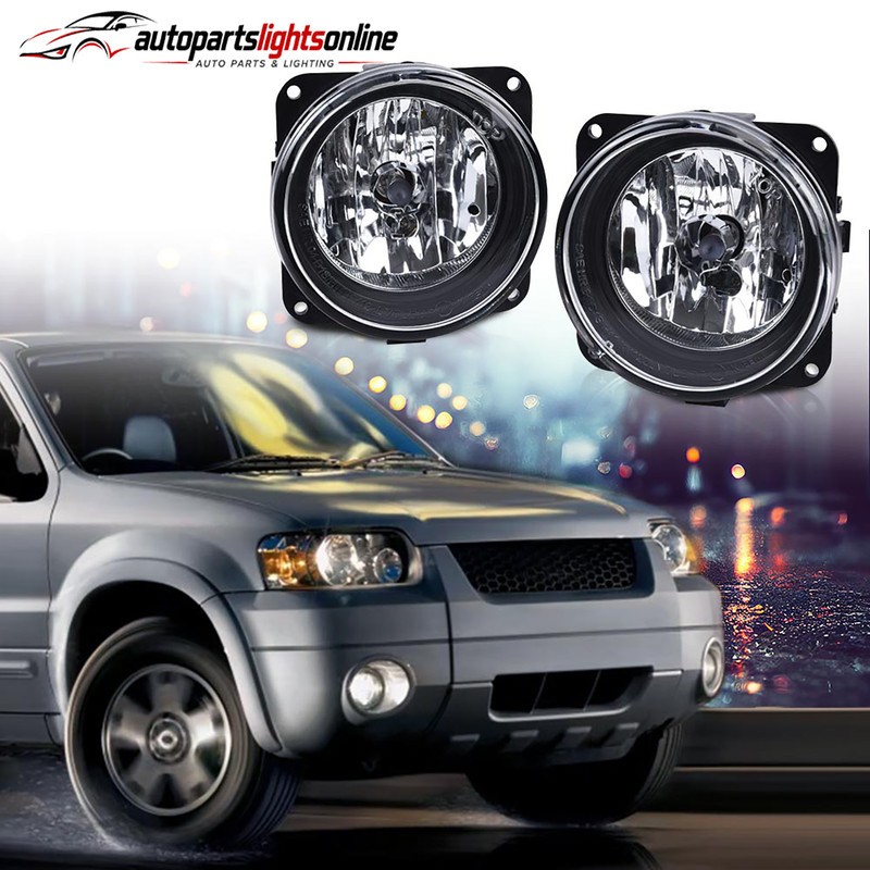 2x Clear Lens Bumper Fog Lights Lamps Pair Fit For 03-04 Ford Cobra 05-06 Escape