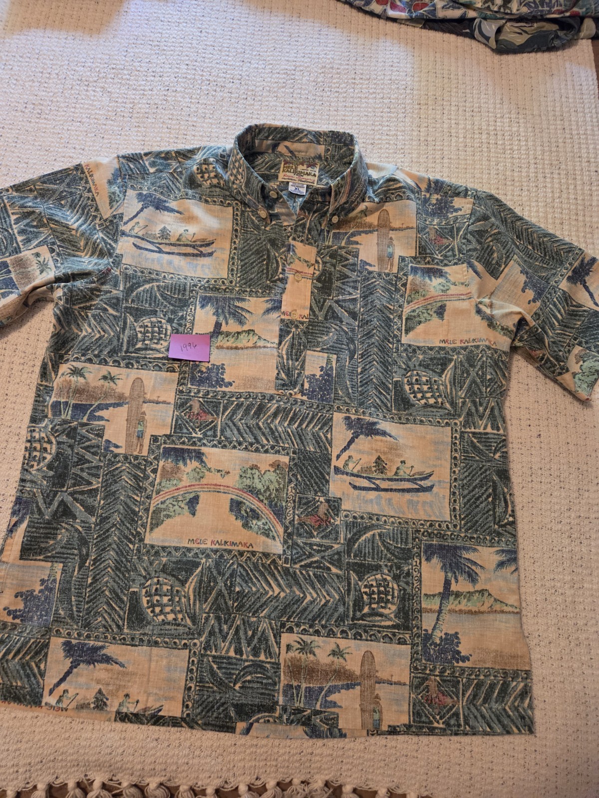Mens Reyn Spooner 1996 Limited Issue Christmas Shirt XL