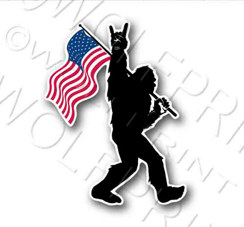 Bigfoot Rock On Flag 5\