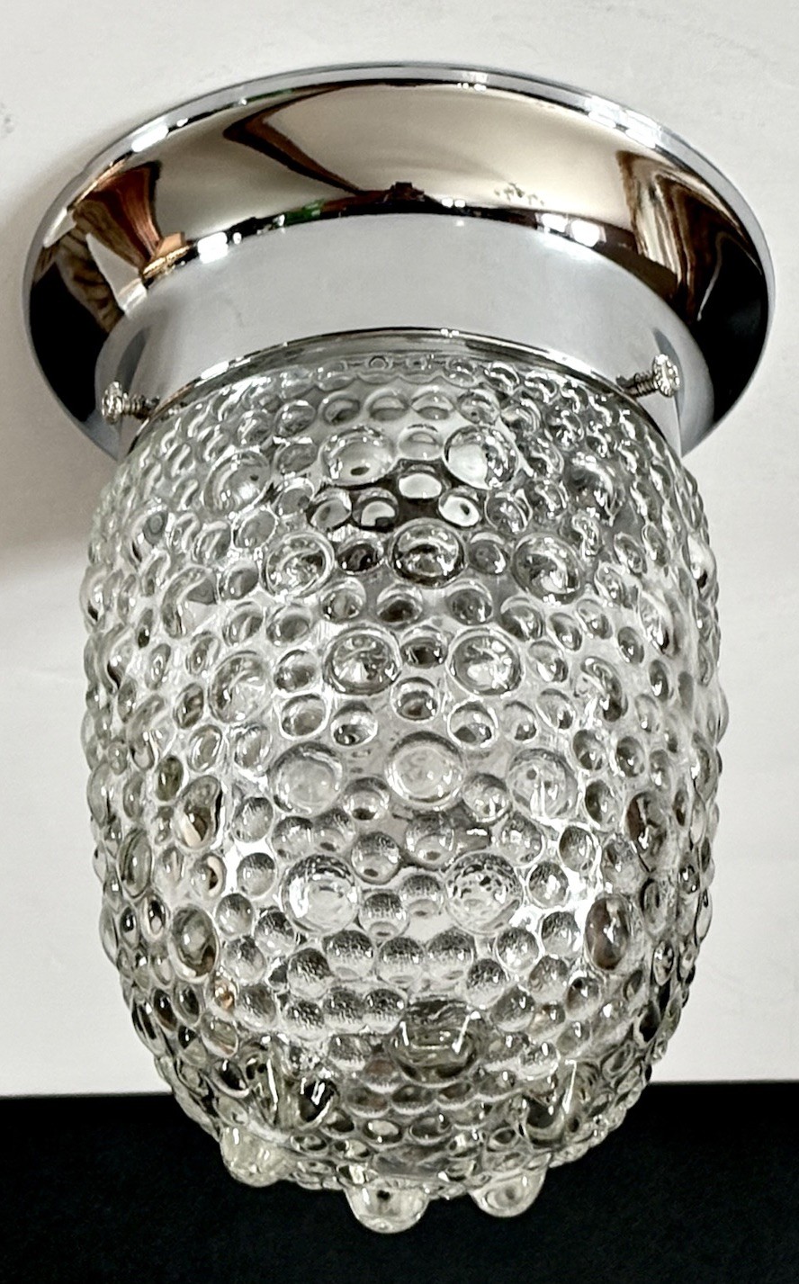 Vintage 1950’s Art Deco Nouveau Bubble Glass Light Fixture