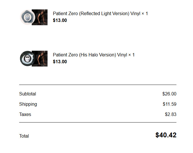 Taylor Swift Patient Zero BOTH Vinyls - Light & Halo Version - CONFIRMED Presale