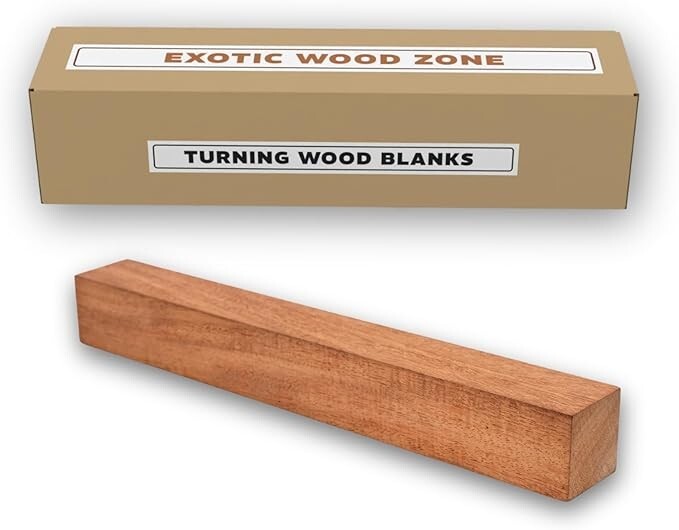 African Mahogany Khaya Spindle Blank 2x2x12 Turning Lumber Wood Block