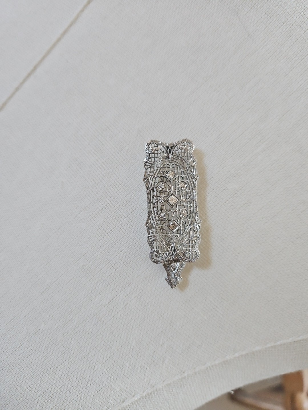 Vintage Platinum  European Cut  Diamonds , 4.09g,convertible