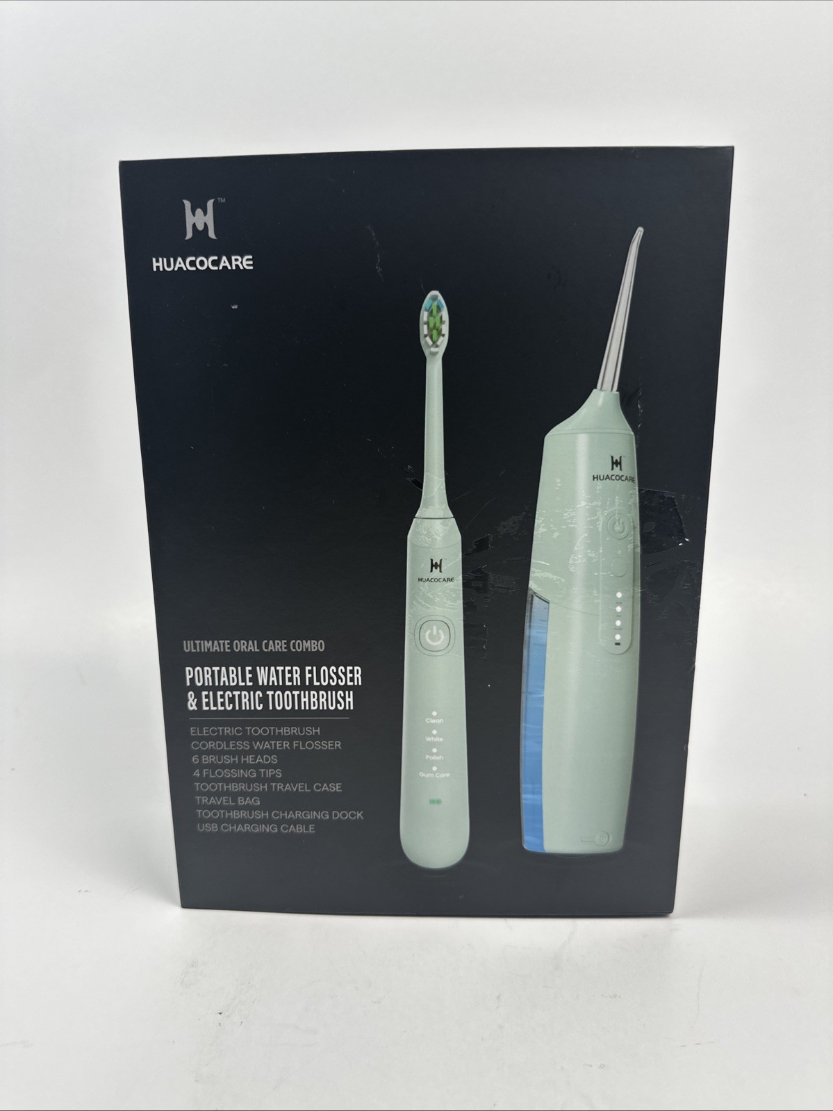 HUACO CARE 2-1 Oral Clean Kit Electric Toothbrush & Water Flosser *4brush 3tips* HUACO CARE 2-1 Oral Clean Kit Electric Toothbrush & Water Flosser *4brush 3tips*