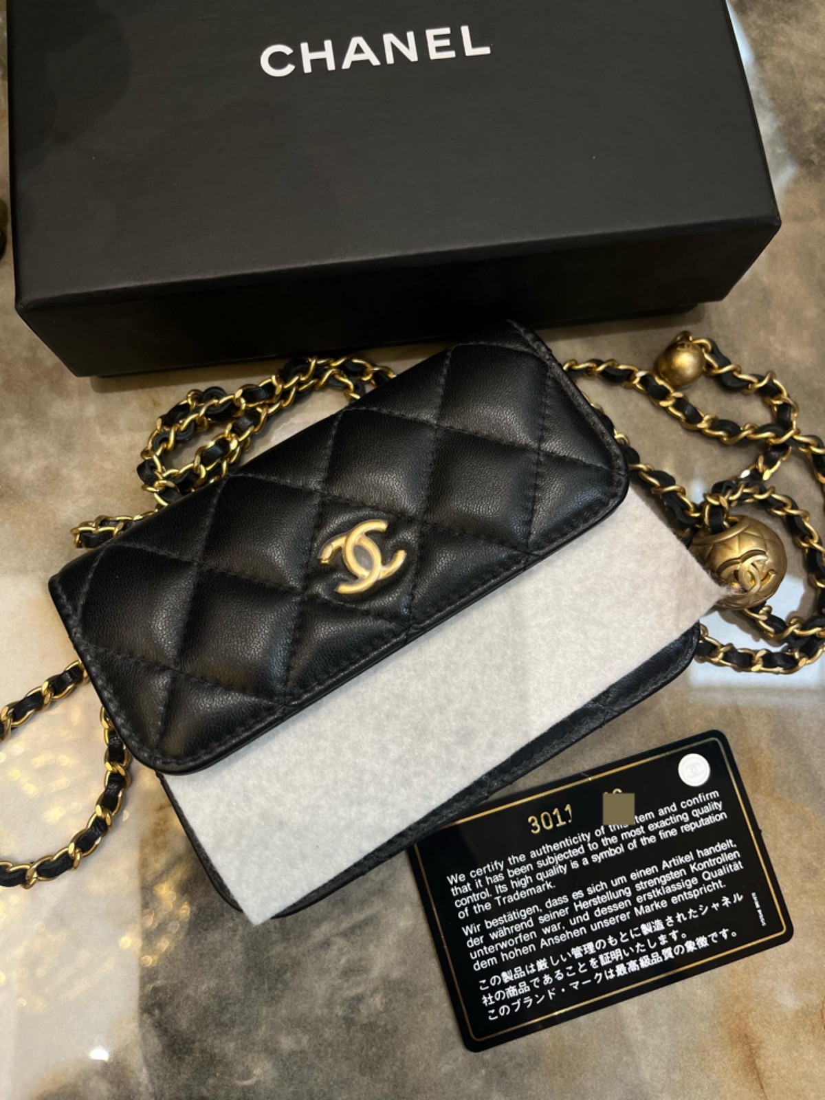 Chanel Classic Flap Mini Black Leather Gold HW Shoulder Bag Authentic Preowned Chanel Classic Flap Mini Black Leather Gold HW Shoulder Bag Authentic Preowned