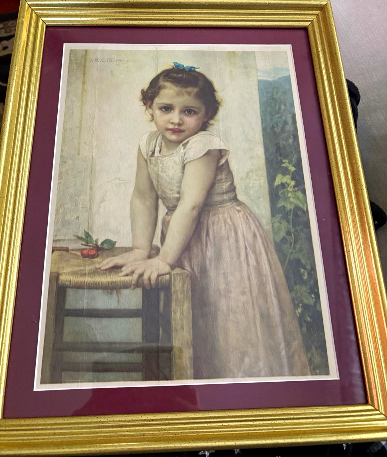 Rare, Vintage 1896 “Yvonne” portrait by William-Adolphe Bouguereau