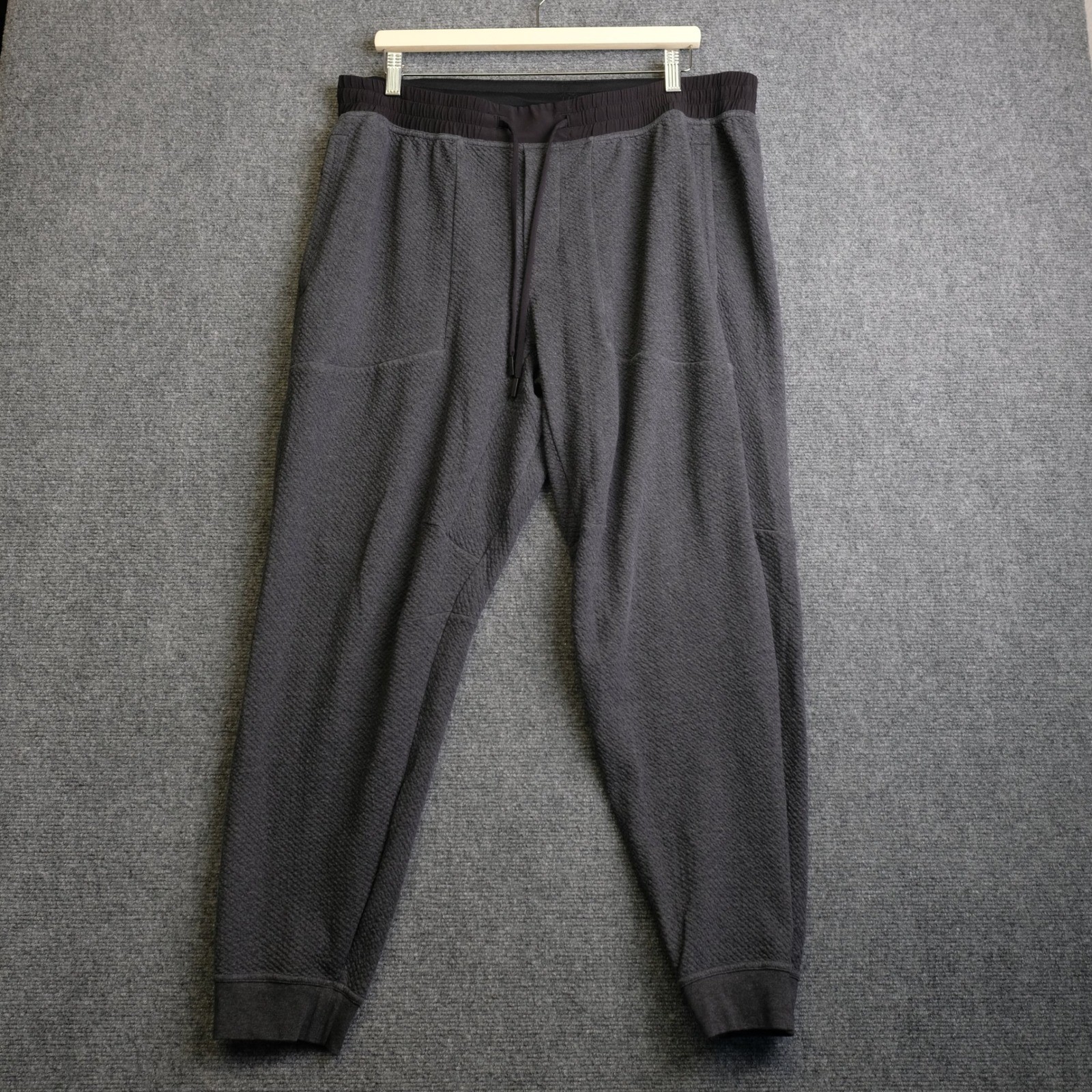 Lululemon Pants Mens XXL Gray Textured At Ease Joggers Relaxed Tapered Workout