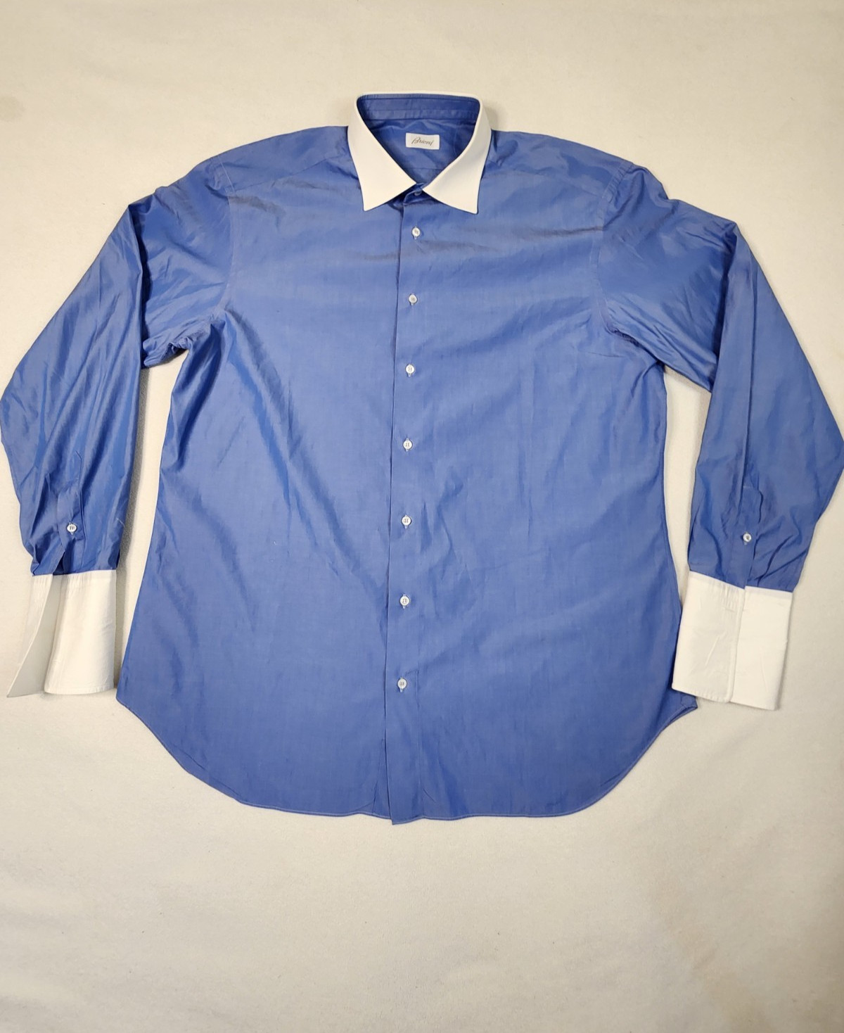 Brioni French Cuff Luxury Button Up Shirt Mens Large 18