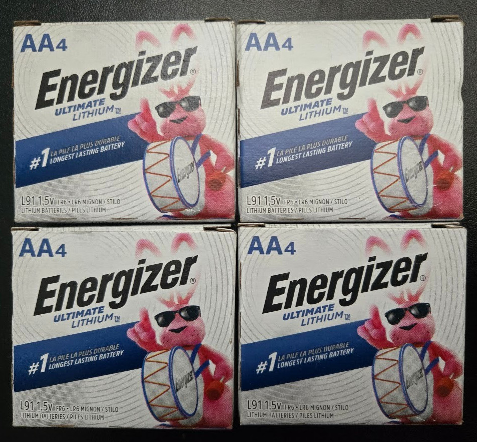4-Packs Energizer Ultimate Lithium AA4 12-2048 ( Total 16-Batteries )