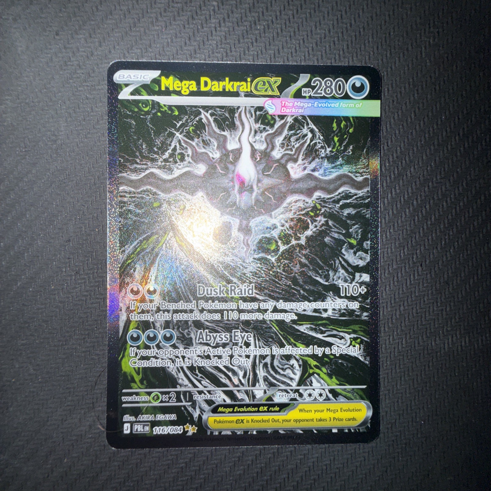 Mega Darkrai ex 116/084 Me05: Pitch Black Special Illustration Rare Holo NM Mega Darkrai ex 116/084 Me05: Pitch Black Special Illustration Rare Holo NM