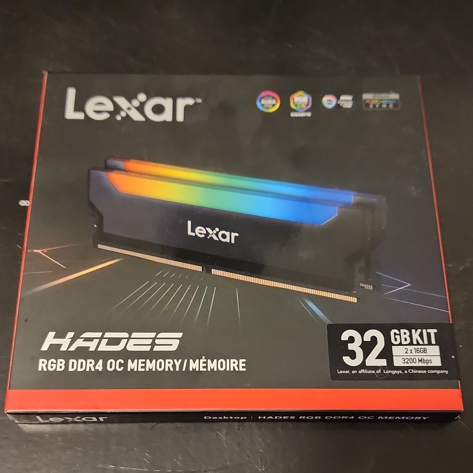 Lexar Hades RGB DDR4-3200 32GB (2x16GB) UDIMM OC Memory LD4BU016G-R3200UDLH Lexar Hades RGB DDR4-3200 32GB (2x16GB) UDIMM OC Memory LD4BU016G-R3200UDLH
