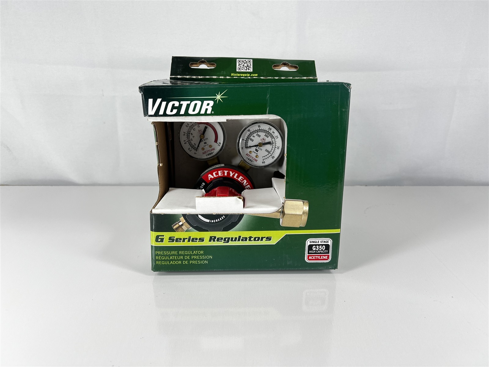 NEW Victor G350-15-510 Heavy Duty Acetylene Regulator 350 psig 2400 kPa