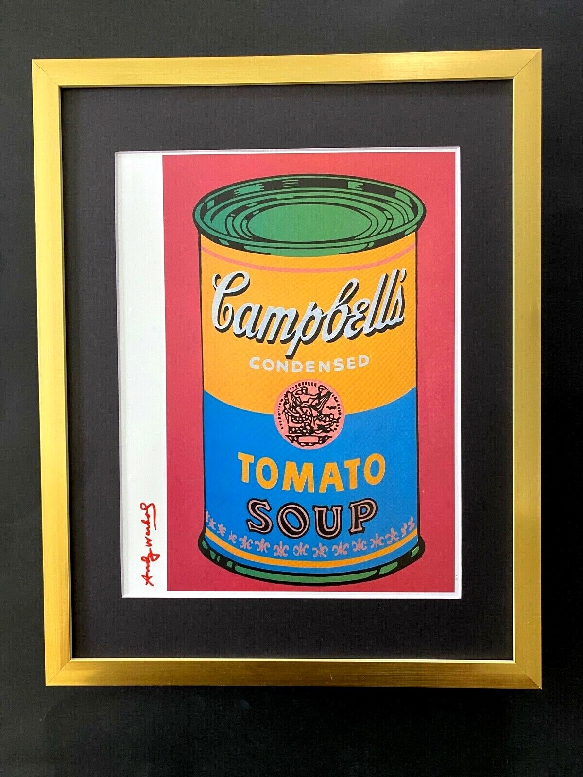 Andy Warhol 1980s Campbell's Soup Signed Pop Art Print for Collectors Framed Andy Warhol 1980s Campbell's Soup Signed Pop Art Print for Collectors Framed