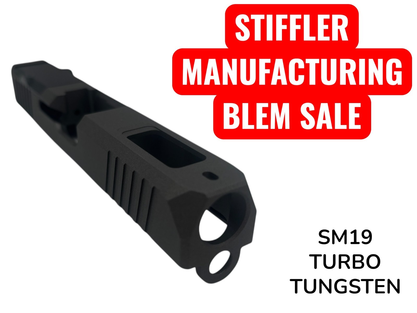 BLEM Turbo For G19 custom Slide gen3 NEW cerakote upper stripped Tungsten