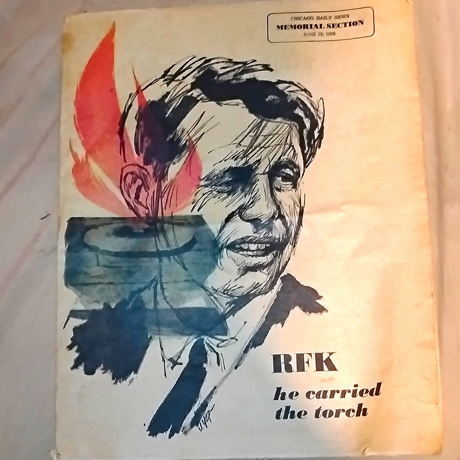 Vintage Chicago Daily News Memorial Section From June 10 1968. Rfk Vintage Chicago Daily News Memorial Section From June 10 1968. Rfk