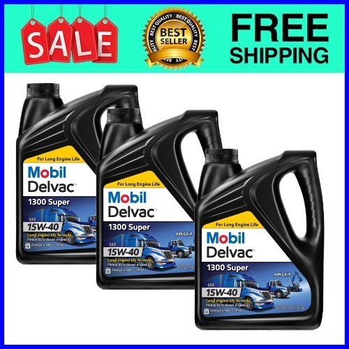 Mobil Delvac 1300 Super 15W-40 Diesel Oil 1 Gal 3-Pack Ships from USA