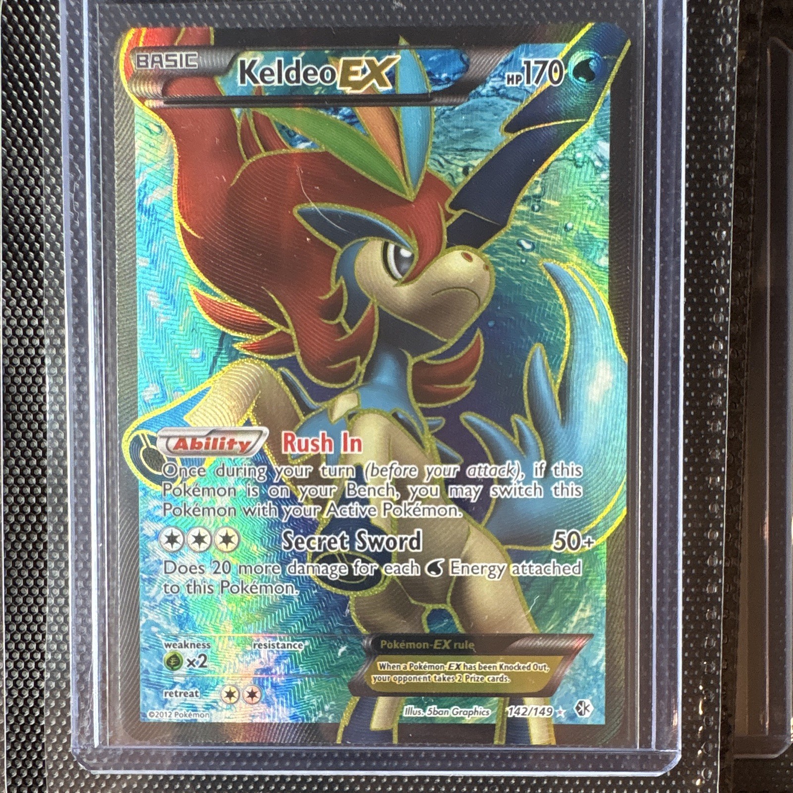 2012 Pokemon TCG Keldeo EX Full Art 142/149 Boundaries Crossed Holo NM 2012 Pokemon TCG Keldeo EX Full Art 142/149 Boundaries Crossed Holo NM