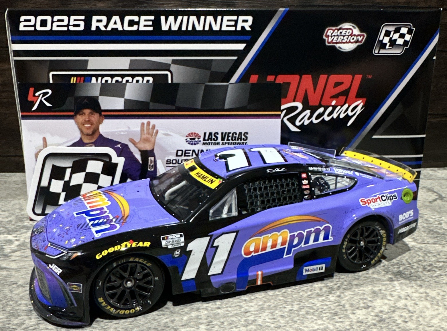 2025 DENNY HAMLIN AM/PM LAS VEGAS WIN TOYOTA CAMRY 1/24 ACTION NASCAR DIECAST