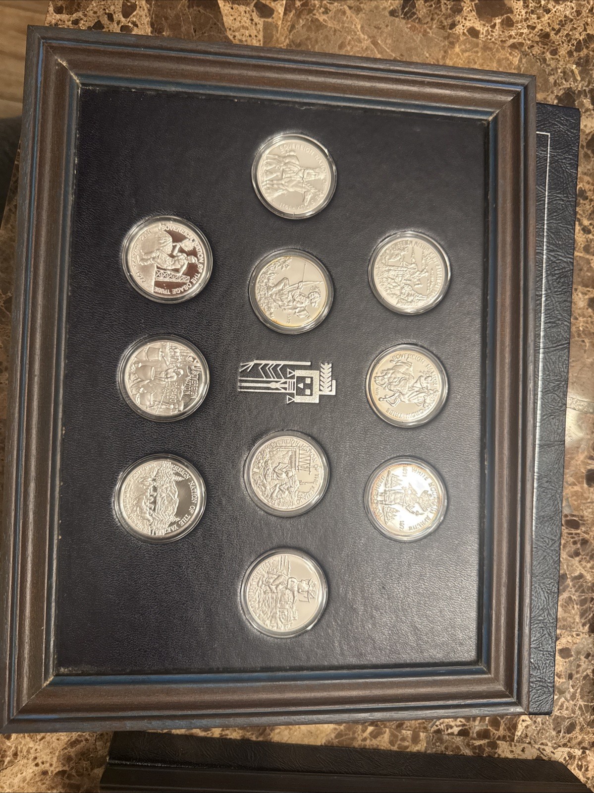 Vintage 1972 Official Medals of Indian Tribal Nations 10-Coin 999 Silver Set Vintage 1972 Official Medals of Indian Tribal Nations 10-Coin 999 Silver Set