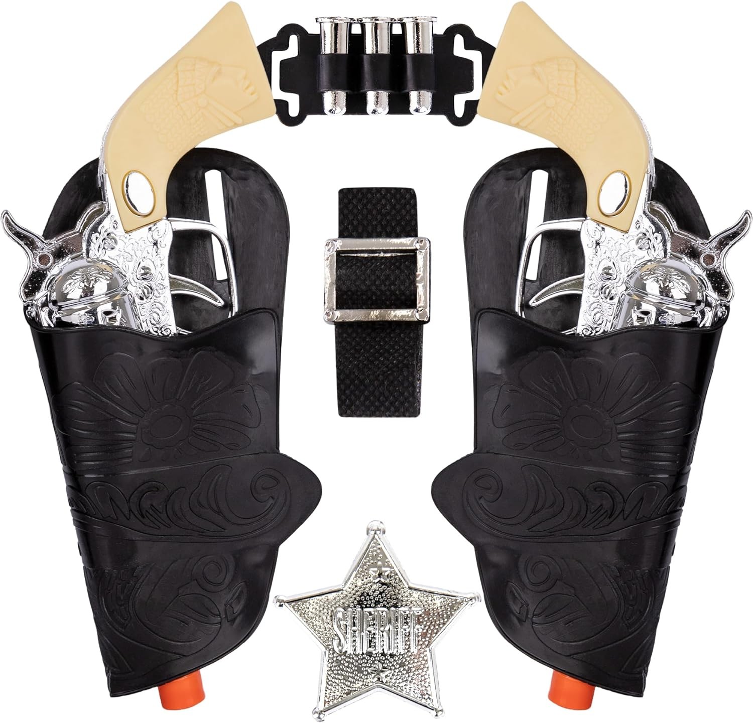 ArtCreativity Cowboy Toy Gun Holster and Belt Set for Kids, 2 one size, Black