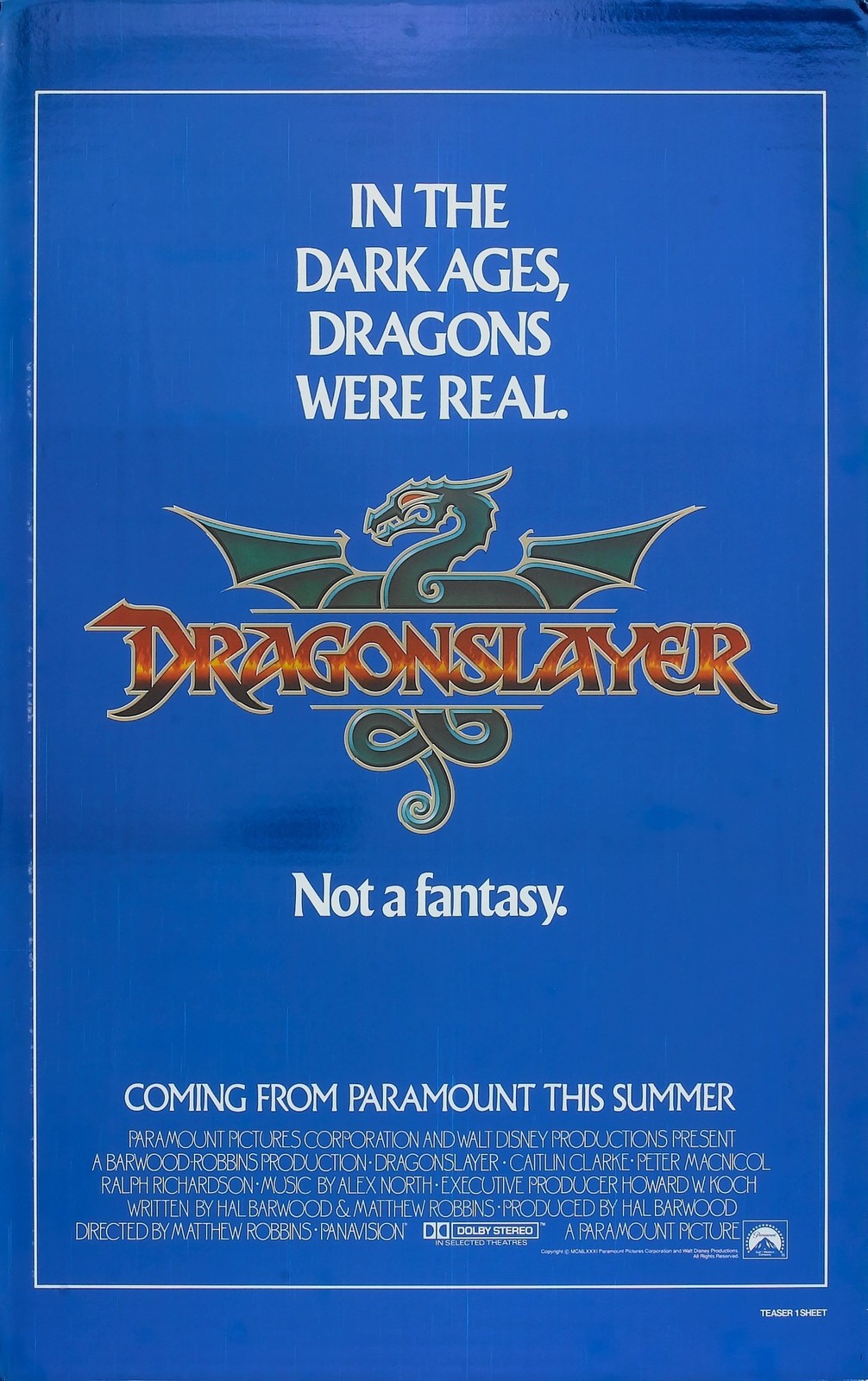 1981 Promo Film Poster Print \