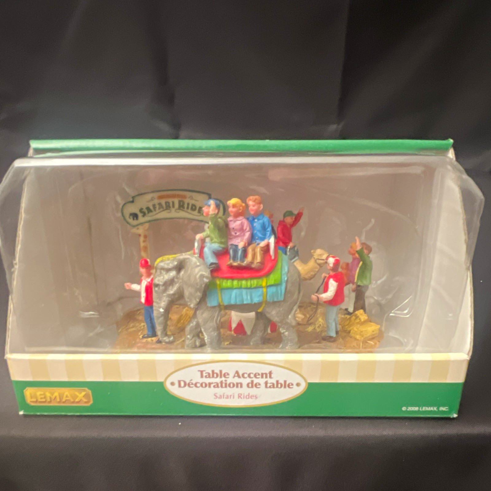 2008 Lemax Village Collection #83683 Safari Rides Table Accent Resin Painted