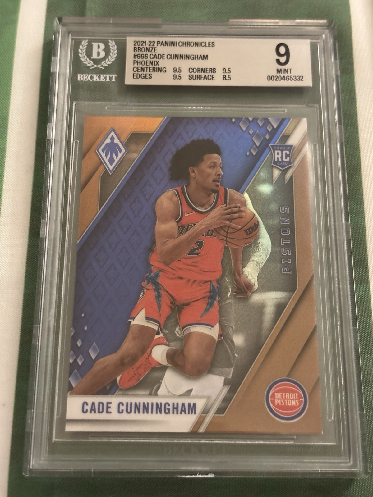2021-22 Panini Chronicles Bronze #666 Cade Cunningham / Phoenix Beckett 9 Mint 2021-22 Panini Chronicles Bronze #666 Cade Cunningham / Phoenix Beckett 9 Mint