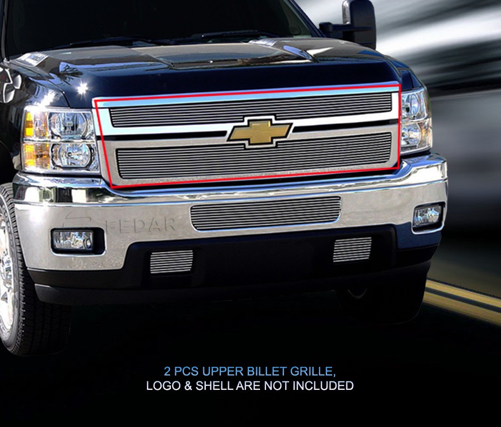 Fits 2011-2014 Chevy Silverado 2500/3500 Billet Grille Grill Insert