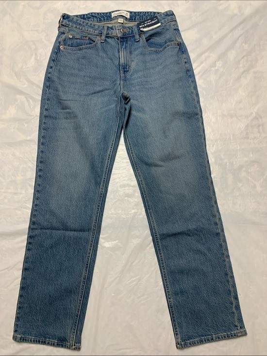 Abercrombie & Fitch 90s Straight Midrise Curve Love Jeans NWT Size 28R
