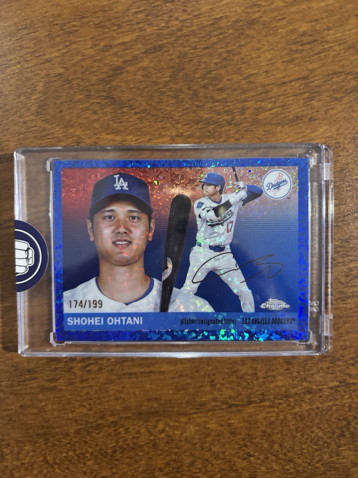 ✨2025 Topps Chrome Platinum Shohei Ohtani Blue Mini-Diamond Refractor #17 /199