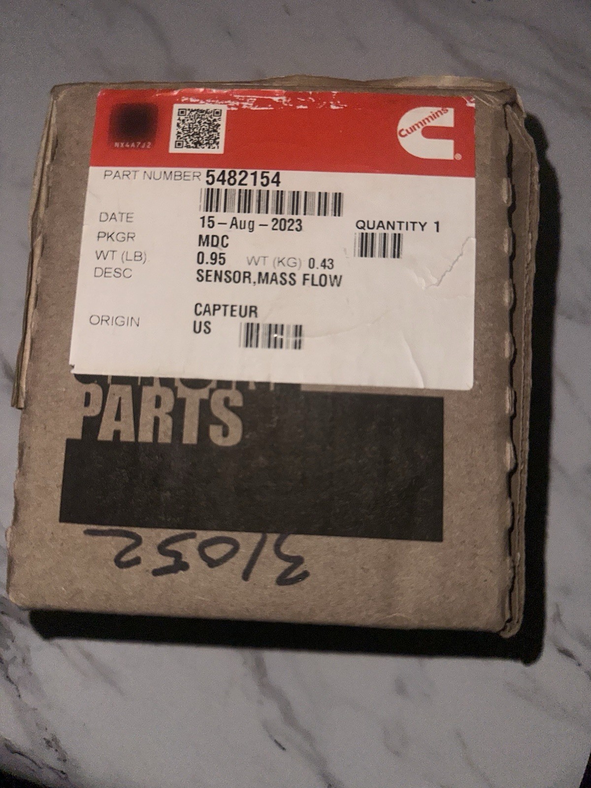 Cummins 5482154 OEM Mass Air Flow Sensor Cummins 5482154 OEM Mass Air Flow Sensor