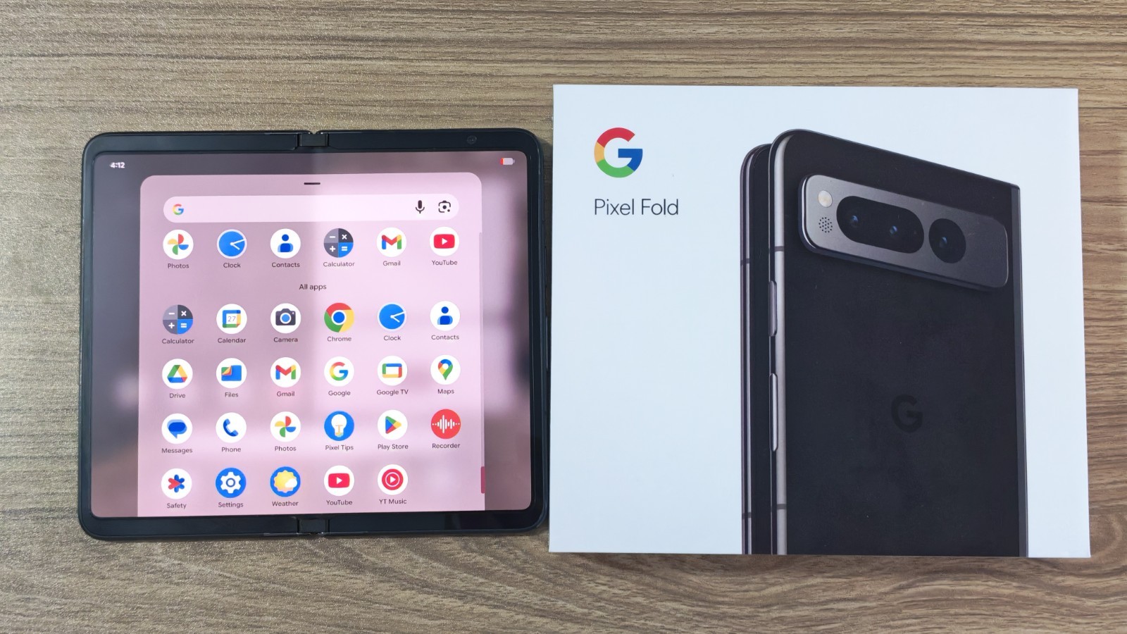 Excellent Original Google Pixel Fold 5G Unlocked 256G 12G RAM Obsidian Reboxed