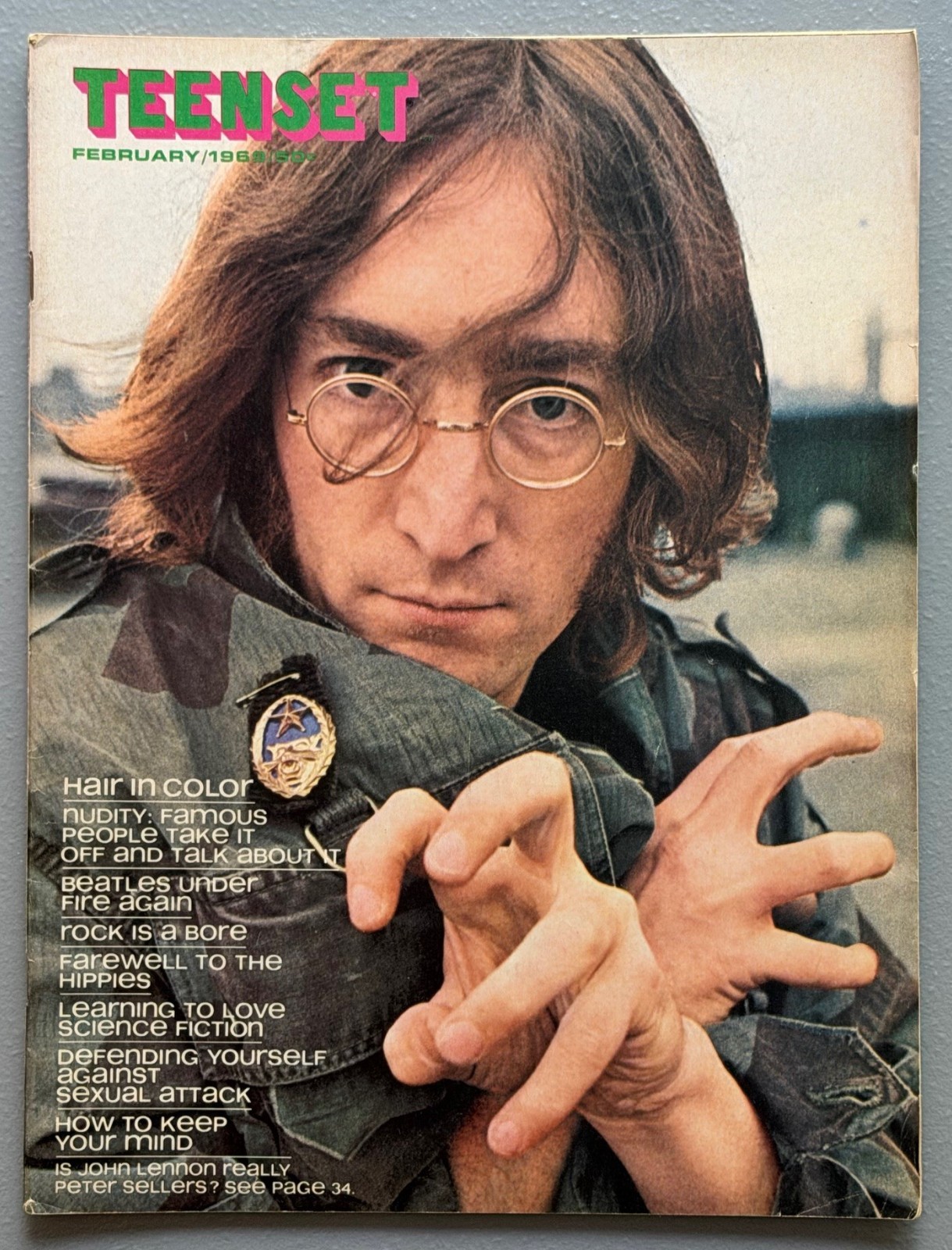 Teenset Music Magazine February 1969 John Lennon The Beatles Jefferson Airplane