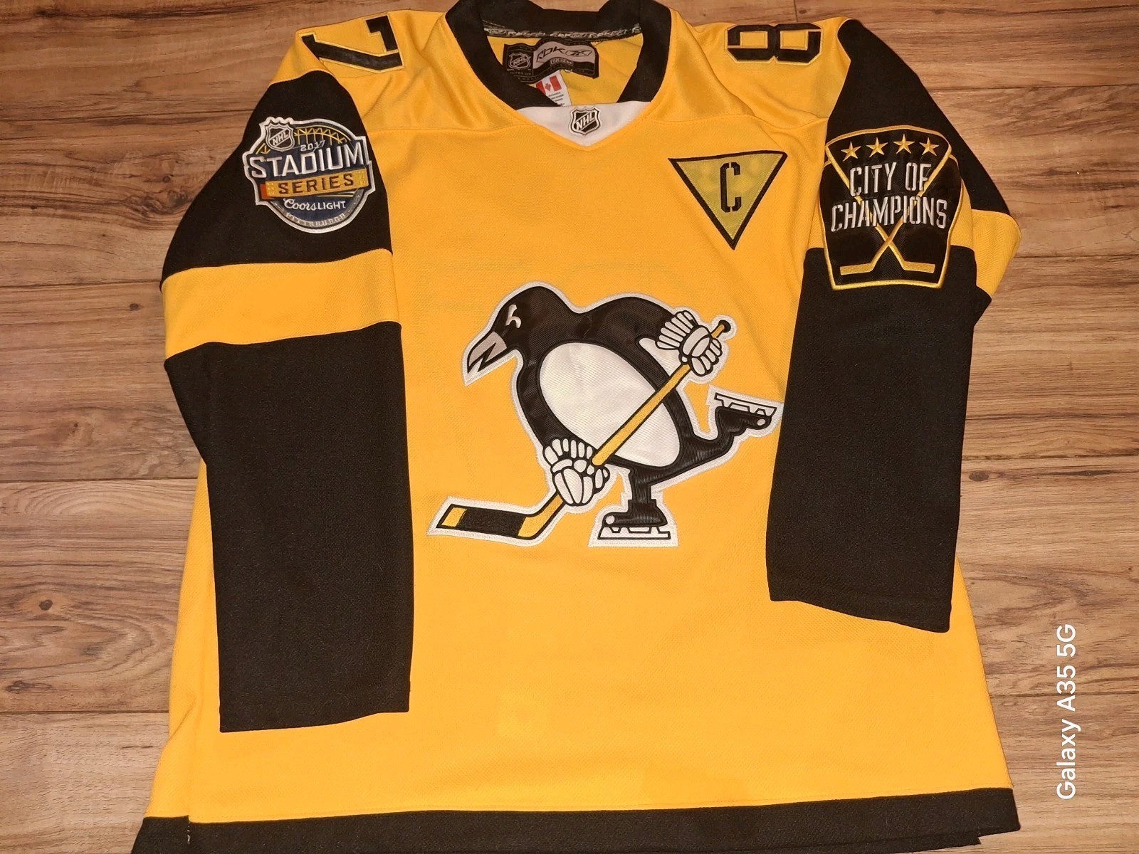 Reebok Sidney Crosby Pittsburgh Penguins 2017 Stadium Series NHL Jersey Size 54